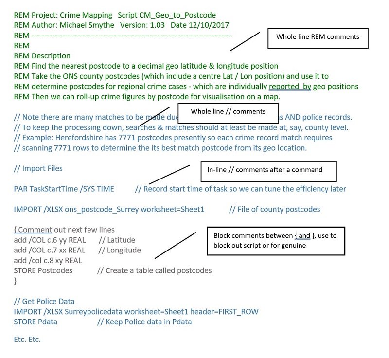 Commenting KBL SCripts