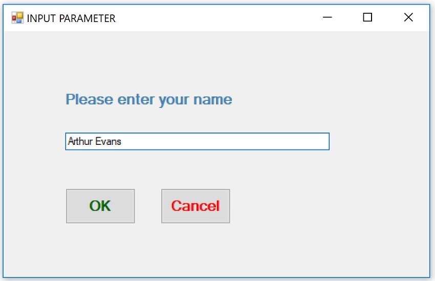 Single parameter screen entry