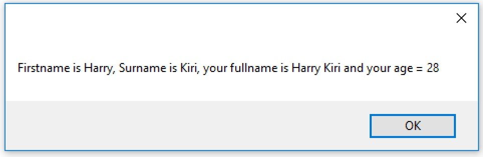 Display MSG with embedded parameters